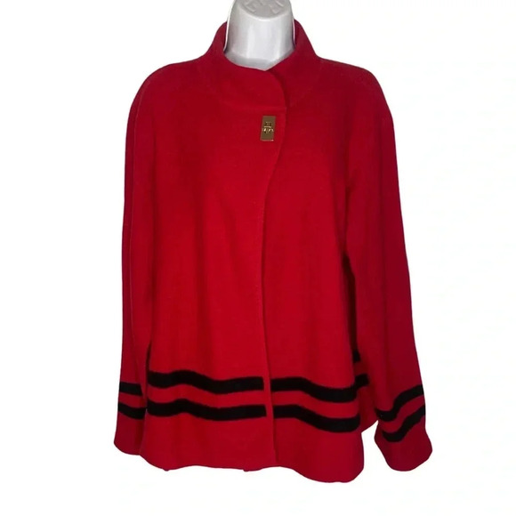 Calvin Klein Jackets & Blazers - Calvin Klein Wool Blend Red Latch Close Jacket - Size XL